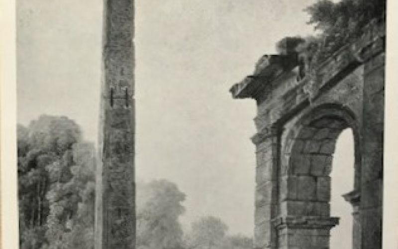 Гюбер Робер (1733-1808). Обелиск и полуразрушенная арка.